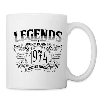 Des légendes sont nées en 1974 - Mug blanc - blanc - Droite