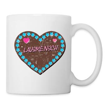 Lausmensch - Mädchen - Lebkuchenherz - Dirndl - Tasse - Weiß - Rechts