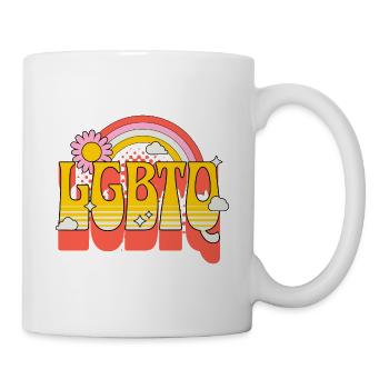 LGBTQ Arc-en-ciel Coloré Amour Fierté Gay - Mug blanc - blanc - Droite