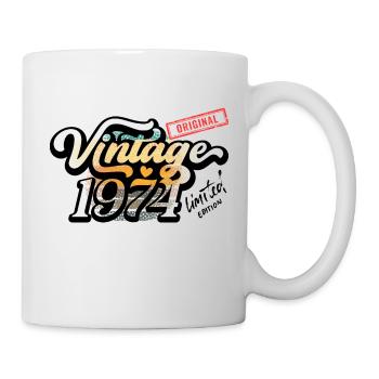 1974 Vintage Retro Geburtstagsgeschenk - Tasse - Weiß - Rechts