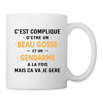 Beaugosse Gendarme Cadeau gendarme - Mug blanc - blanc - Droite