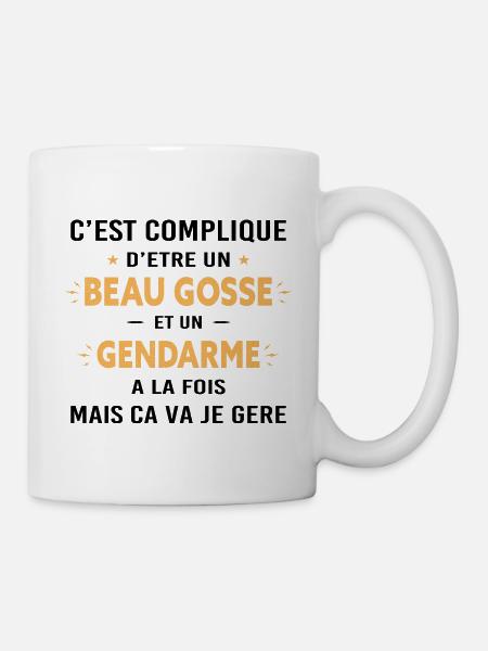 Beaugosse Gendarme Cadeau gendarme - Mug blanc - blanc