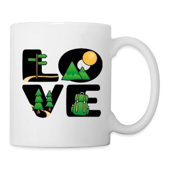 Love Hiking - Tasse - Weiß - Rechts