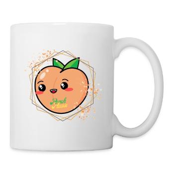 Pfirsich - Peach Please - Tasse - Weiß - Rechts