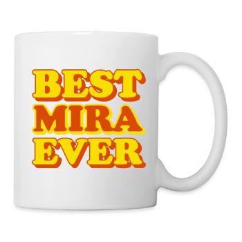 Cadeau amusant avec prénom Mira - Mug blanc - blanc - Droite