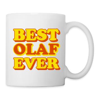 Lustiges Geschenk mit Vornamen Olaf - Tasse - Weiß - Rechts