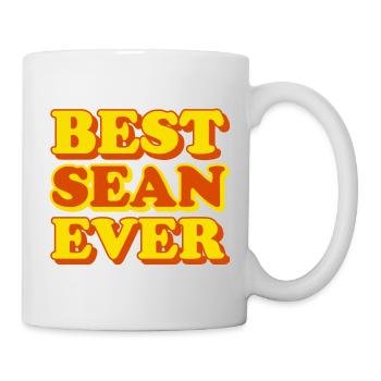 Lustiges Geschenk mit Vornamen Sean - Tasse - Weiß - Rechts