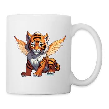 Winged Striped Tiger: Fantasy Meets Wilderness - Mug - white - Right