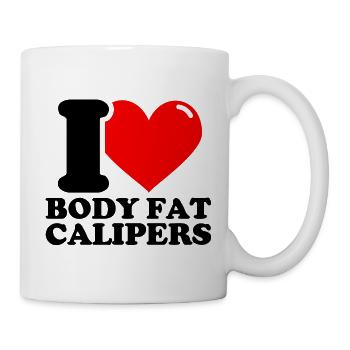 I Love Body Fat Brake Calipers – Fitness Weight - Mug - white - Right