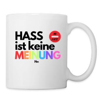 HASS ist keine MEI Facebook Post - Tasse - Weiß - Rechts