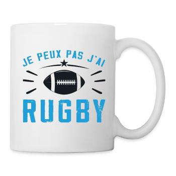 Ich kann nicht Rugby spielen - Tasse - Weiß - Rechts