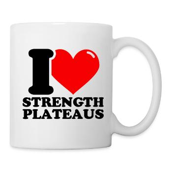 Ich liebe Kraftplateaus – Fitness-Gewichtheben lus - Tasse - Weiß - Rechts