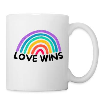 Love Graphic Love gewinnt Rainbow - Tasse - Weiß - Rechts