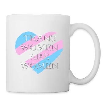Trans women are women heart - Mug - white - Right