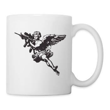 Angle du fusil - Mug blanc - blanc - Droite