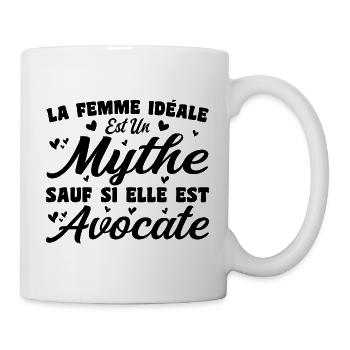 Femme Idéale est Avocate - Cadeau Humour Avocate - Mug blanc - blanc - Droite