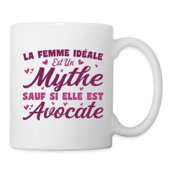 Femme Idéale est Avocate - Cadeau Humour Avocate - Mug blanc - blanc - Droite