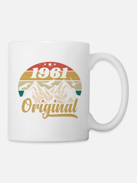 Original 1961 Vintage Geburtstagsgeschenk 1961 - Tasse - Weiß