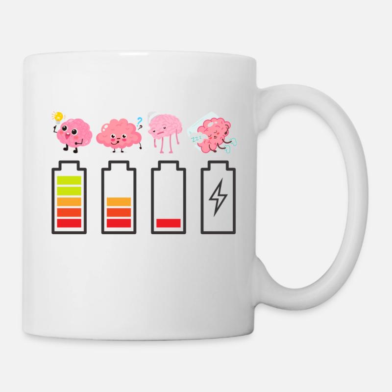 Battery brains - Mug - white