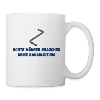 Echte Männer brauchen keine Bauanleitung - Tasse - Weiß - Rechts