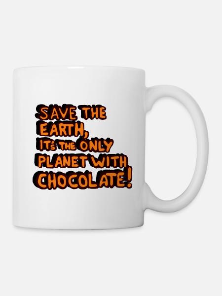 Conservez le chocolat - Mug blanc - blanc