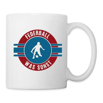 Federball Federballer Federballspieler Badminton - Tasse - Weiß - Rechts