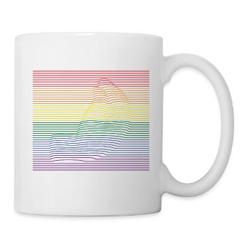 Pinching Hand bunt - Tasse - Weiß - Rechts