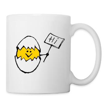Hi Egg Design Klare Schale - Tasse - Weiß - Rechts