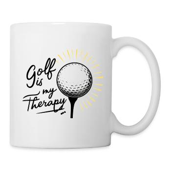 Golf is my therapy - Mug blanc - blanc - Droite
