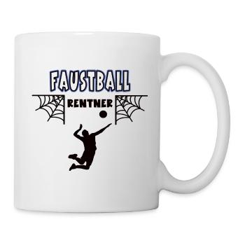 Faustball Rentner Faustballer Rente Ruhestand - Tasse - Weiß - Rechts