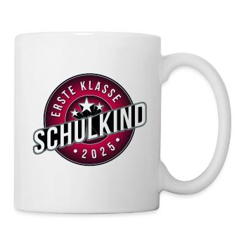 Erste Klasse schulkind 2025 mädchen rosa - Tasse - Weiß - Rechts