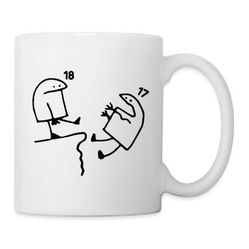 18 Jahre alt Geschenkidee Humor Geburtstag 18 Jahre alt - Tasse - Weiß - Rechts