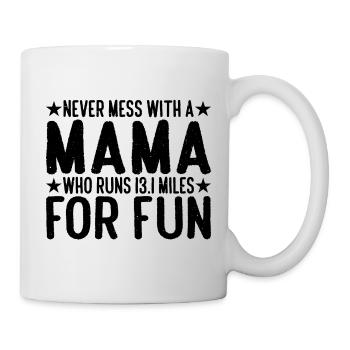 Ne jouez jamais avec une maman qui court 13,1 miles 4 - Mug blanc - blanc - Droite