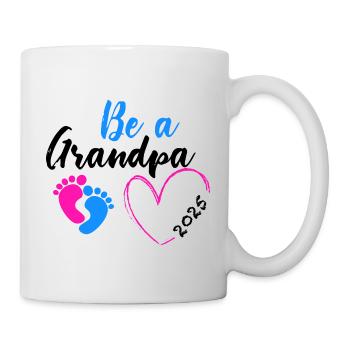 Werdender Opa 2025, Be a Grandpa 2025, Herz - Tasse - Weiß - Rechts
