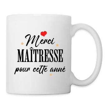 Merci maîtresse cadeau maîtresse - Mug blanc - blanc - Droite