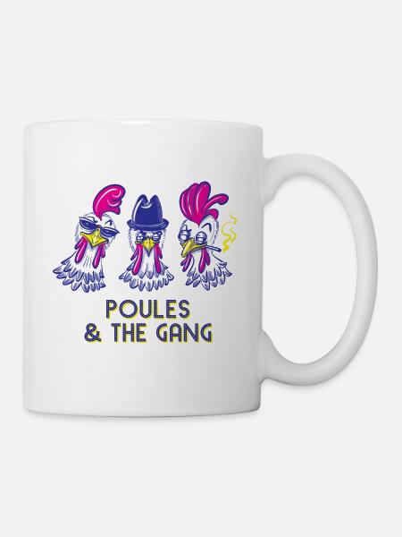 Poules and the Gang - Mug blanc - blanc