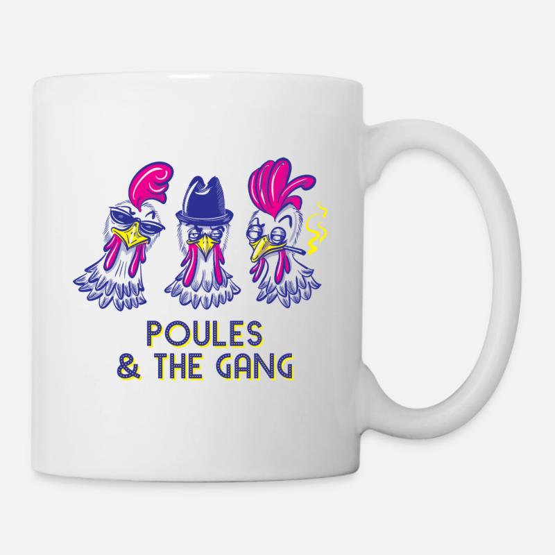 Poules and the Gang - Mug blanc - blanc