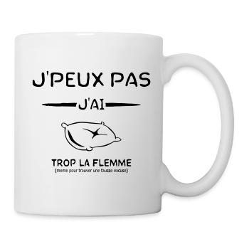 J'ai la flemme - Mug blanc - blanc - Droite