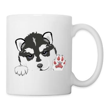 Willkommener lugender Husky-Welpe - Tasse - Weiß - Rechts