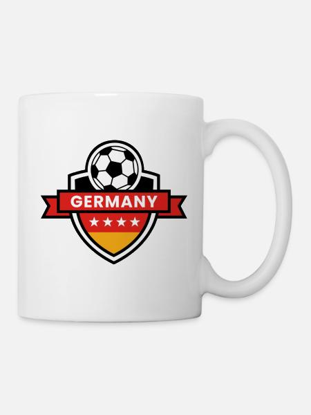 Armoiries de l’Allemagne Football 4 étoiles - Mug blanc - blanc
