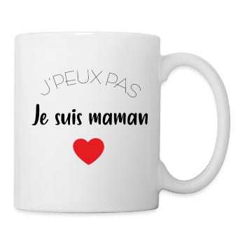 I can't, I'm a mom - Mug - white - Right