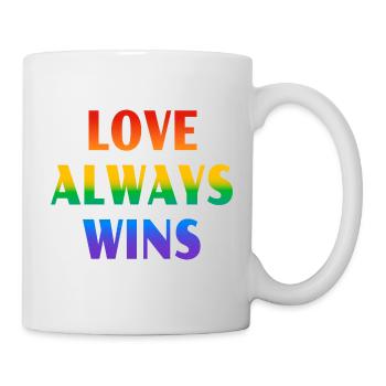L’amour gagne toujours - Mug blanc - blanc - Droite