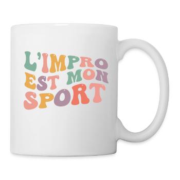 L'impro est mon sport,theatre improvisation - Mug blanc - blanc - Droite