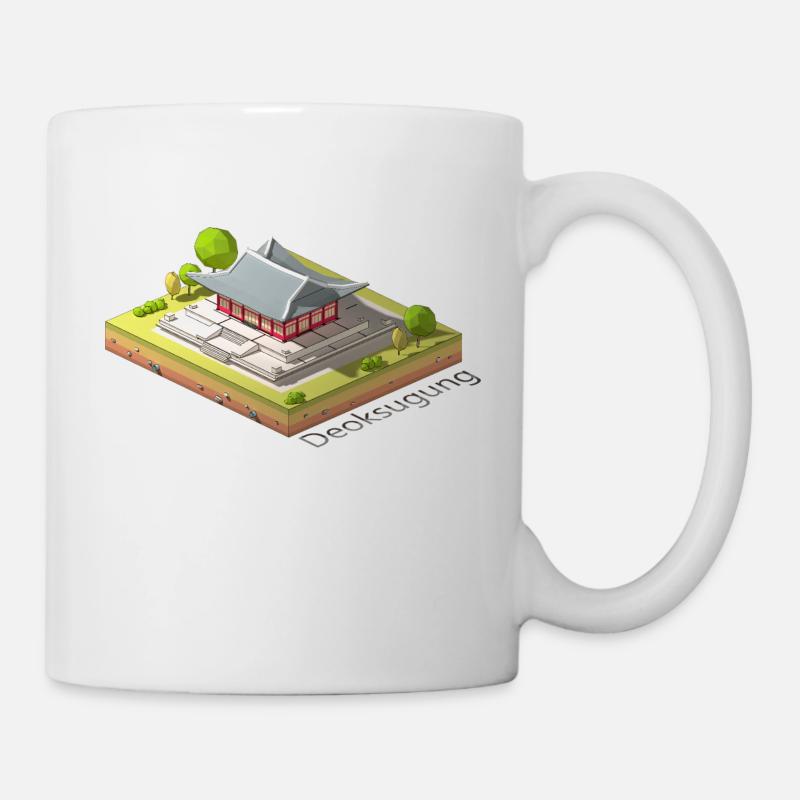 Geometrische Low-Poly-Deoksugung - Tasse - Weiß