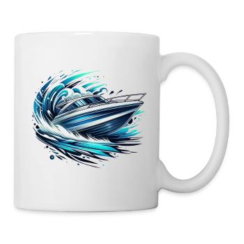 Boot fahren und für den Kapitän auf dem Meer - Tasse - Weiß - Rechts