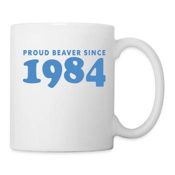 Proud beaver Since 1984 - Tasse - Weiß - Rechts
