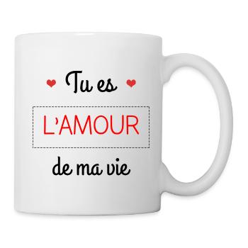 tu es l amour de ma vie - Mug blanc - blanc - Droite