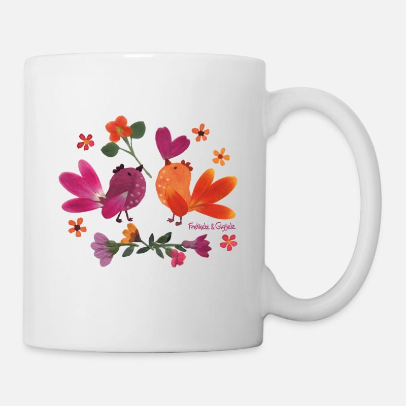 Flowering birds - Mug - white