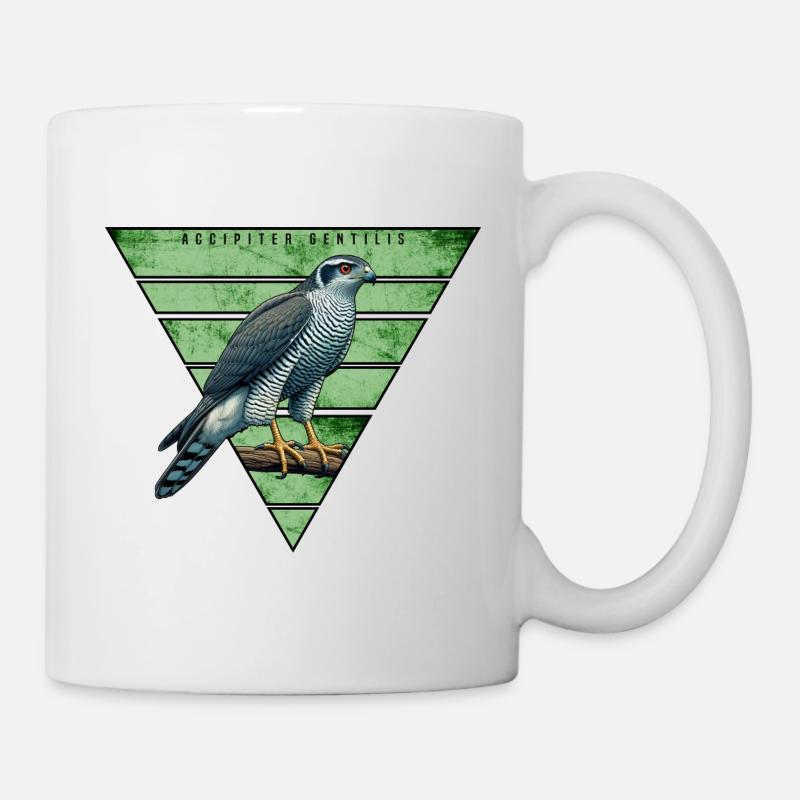 Habicht Accipiter Gentilis Greifvogel - Tasse - Weiß