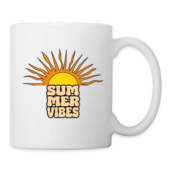 Summer Sun Summer Vibes Beach Outfit retro logo - Mug - white - Right